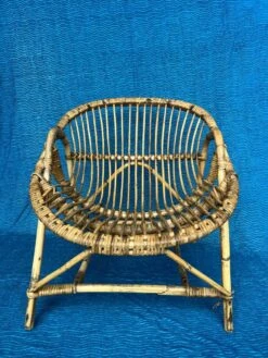 Vintage Rattan Armchair 1960 Shell Shape -Chairly Shop 3dee115f 1e8e 4c38 8e50 bc0c850c67fb