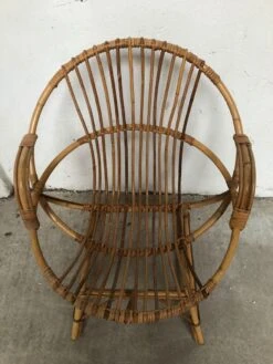 Armchair Rattan Bamboo Wicker 70s Vintage