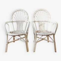 Pair Of Vintage Rattan Armchairs 1970 23 Pair Of Vintage Rattan Armchairs 1970 -Chairly Shop 3fb94b56 4b81 4643 9035 dfe62013ec80