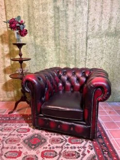 Chesterfield Red Leather Tub Chair English -Chairly Shop 412e9176 69c7 454f a6f1 395541cf6e10