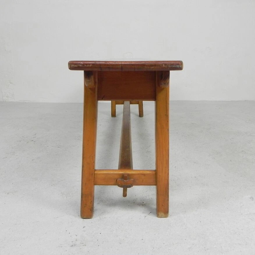 150 Cm Long Wooden Bench, 1950s 17 150 Cm Long Wooden Bench, 1950s - Image 15