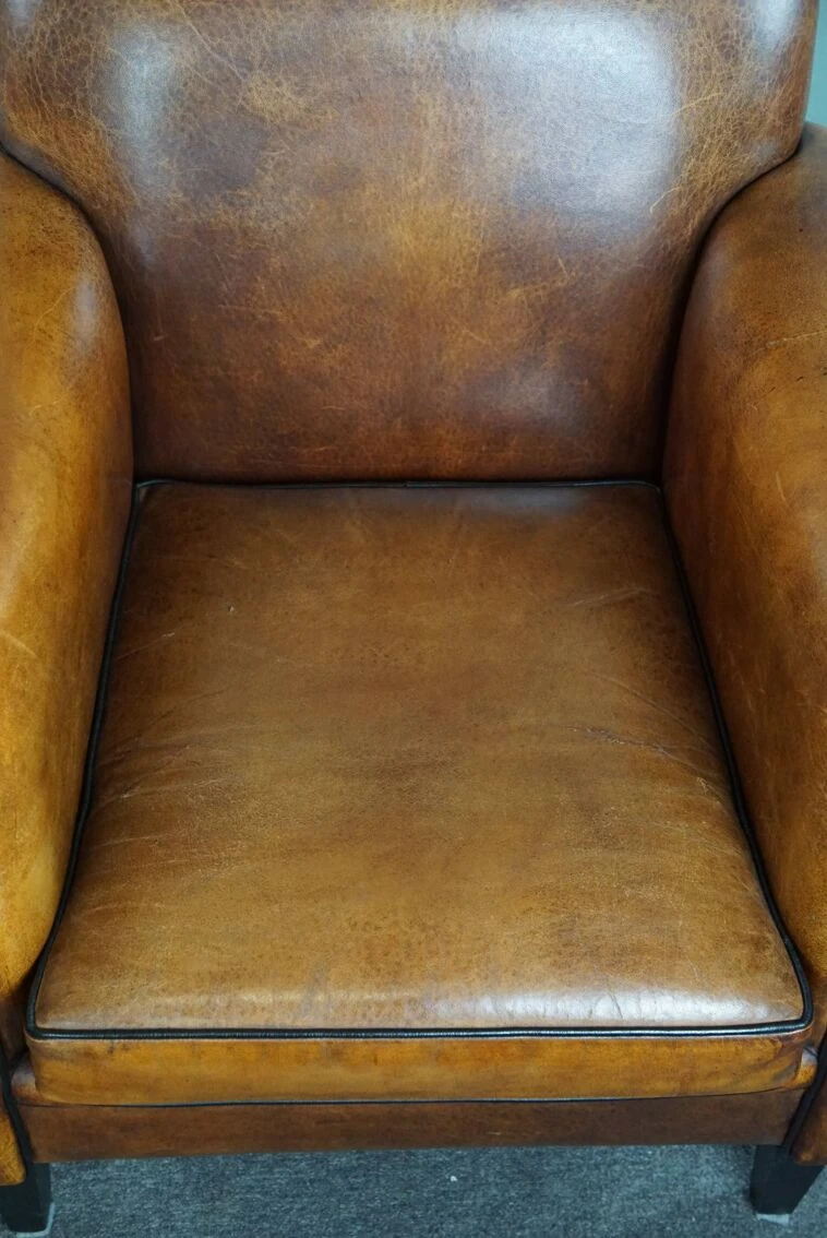 Sheepskin Art Deco Design Armchair With Accents All Around 8 Sheepskin Art Deco Design Armchair With Accents All Around - Image 6