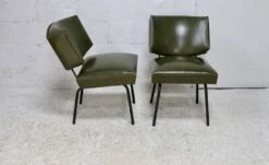 Pair Of Tubular Armchairs, Imitation Leather. Circa 1950 -Chairly Shop 448b83d6 c812 4ae5 a685 fcabf063bf4d