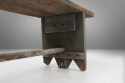 Grey Wooden Bench, France Ca 1890