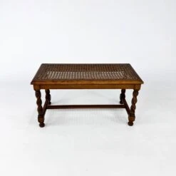 Antique Small Oak And Cane Bench/Stool, 1930s -Chairly Shop 46166c98 7d8f 4f16 9c7e d6a04d59df88
