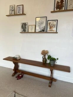 Vintage Solid Wood Farm Bench