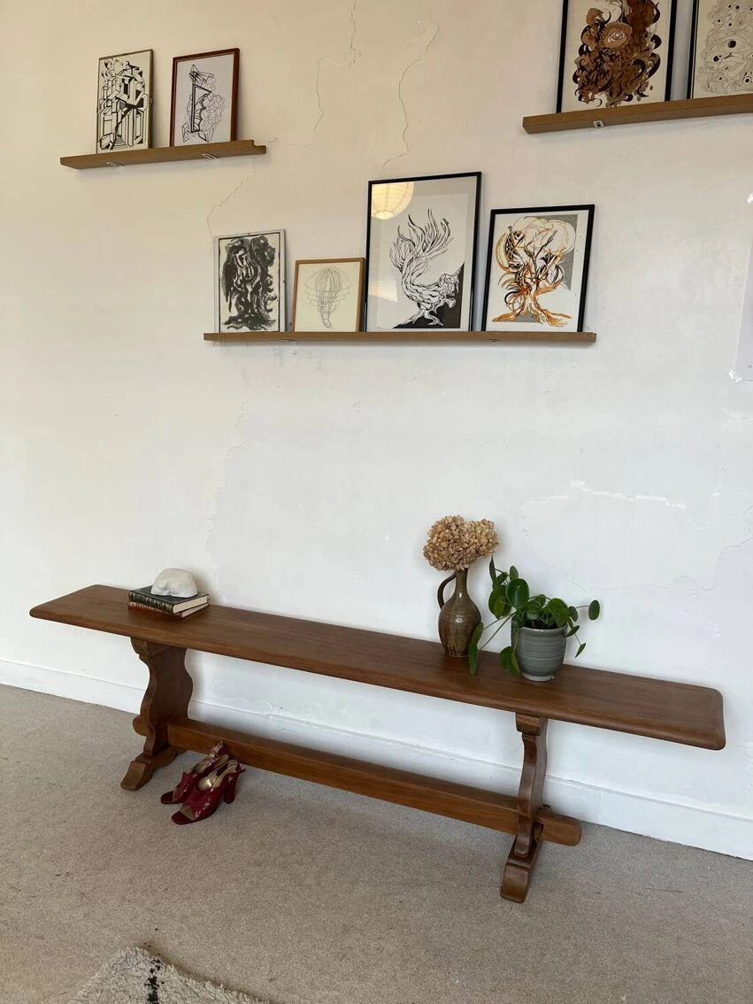 Vintage Solid Wood Farm Bench 3 Vintage Solid Wood Farm Bench