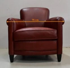 Pair Of Small Club Armchairs In Sheepskin Leather - Reproduction -Chairly Shop 483c1a29 1617 43e9 8e0f 83de5abd9b3f