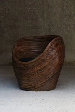 Rattan Egg Armchair Italian Design 1970