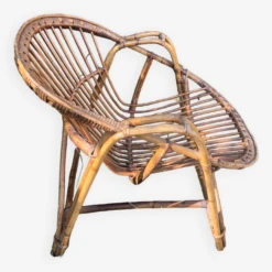Rattan Armchairs Bamboo Wicker Vintage 60s -Chairly Shop 49c896a0 6395 4516 afd5 30959d2b8883