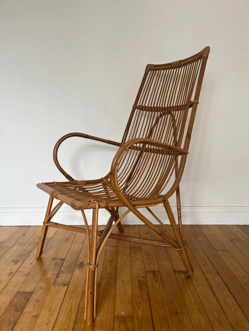 Vintage Rattan Armchair 11 Vintage Rattan Armchair - Image 9