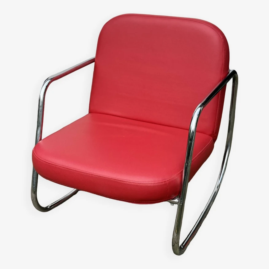 Tubular Frame Vintage Rocking Chair 12 Tubular Frame Vintage Rocking Chair - Image 10