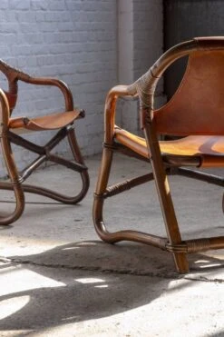 2x Horsnæs "Manilla" Lounge Chairs In Stained Bamboo And Saddle Leather, 1960s Denmark 22 2x Horsnæs "Manilla" Lounge Chairs In Stained Bamboo And Saddle Leather, 1960s Denmark -Chairly Shop 4df344b8 4259 46b1 a6f5 1e80e2b7f996