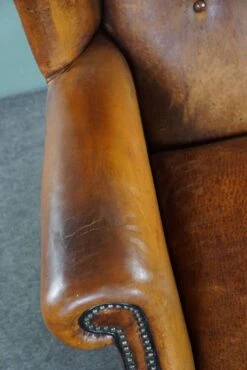 Lovely Large Sheepskin Leather Wingback Armchair With Very Good Seating Comfort -Chairly Shop 501cfb2d 516a 4a46 b02f 49e7919ac9ee