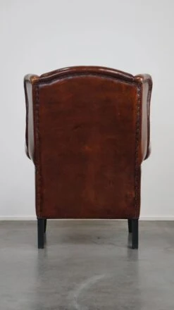 Beautiful Large Sheepskin Leather Wingback Armchair With Stunning Colors -Chairly Shop 54cf5d74 973b 4b0b b87d afdad6e25a99