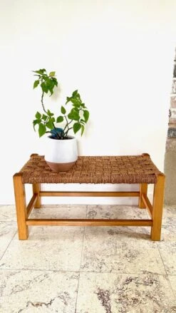 Stool Bench Wood And Rope Vintage Bohemian Spirit -Chairly Shop 556d16fa 738b 46f6 b33c 774c2e281e1e