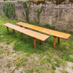 Pair Of Vintage Brutalist Farm Benches 50/60 Long Length -Chairly Shop 559cf676 3ced 4acf a57c a1500112fd5b