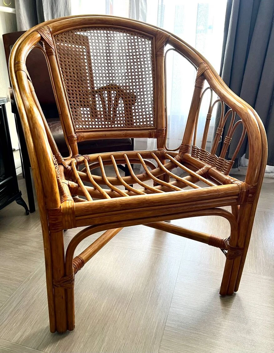 Light Rattan Armchair 6 Light Rattan Armchair - Image 4