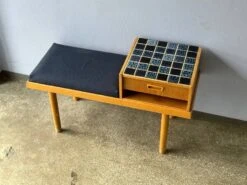 Vintage Entryway Bench Decorated With Ceramic Tiles, Norway 1960s -Chairly Shop 55c2481a cdf2 4f97 aa5a 078180e70fd5