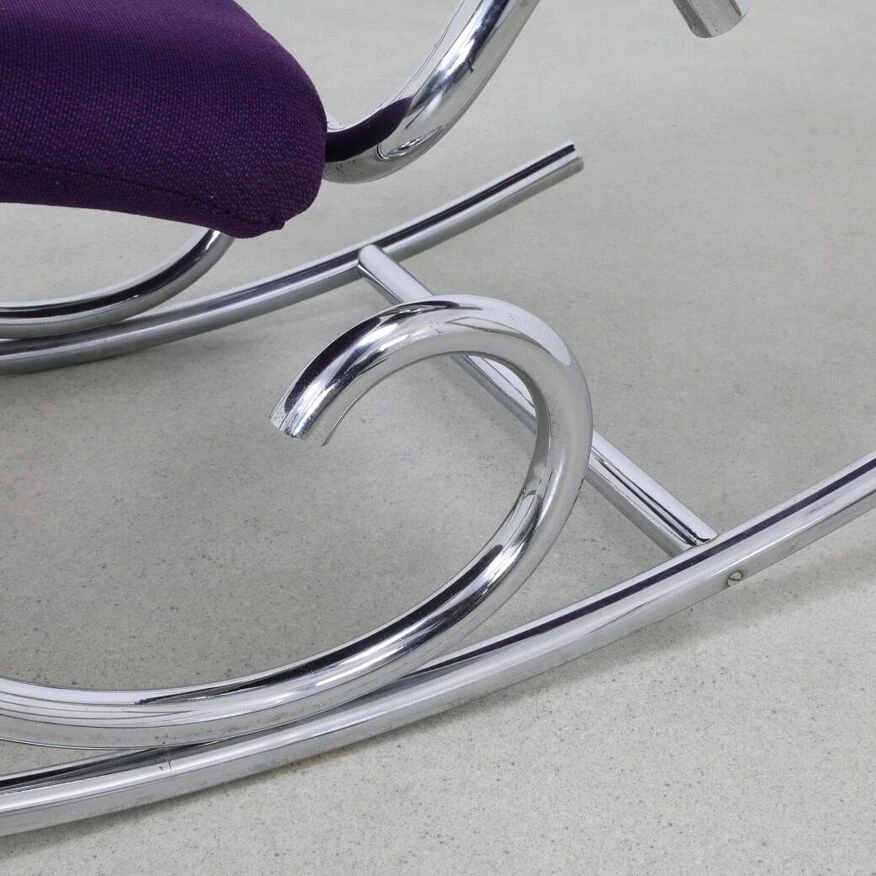 Rocking Chair In Chrome, 1970s 6 Rocking Chair In Chrome, 1970s - Image 4