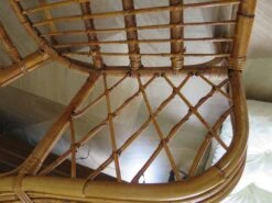 Vintage - Set Of 2 Bamboo And Woven Rattan Armchairs With Cushions - Natural Color - 1980s -Chairly Shop 57c9f86a 1830 4c4a bc2f ef723a04db15