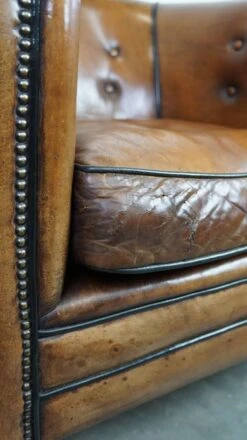 Great Padded Sheepskin Club Chair With An Incredibly Beautiful Appearance