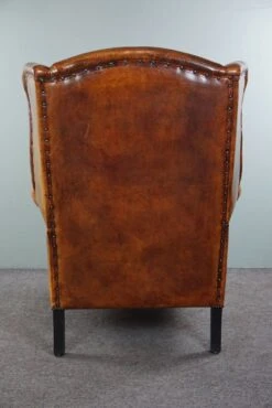 Lovely Large Sheepskin Leather Wingback Armchair With Very Good Seating Comfort -Chairly Shop 58f5eecf 3905 4bbf 848b 73000d634ea7