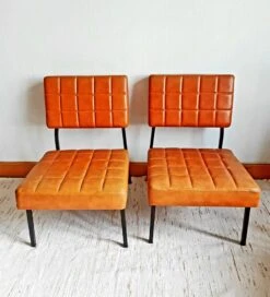 Pair Of Vintage Fawn Leatherette Chairs From 1960 -Chairly Shop 5c9a116a c58f 4b63 99b7 c203032c5135