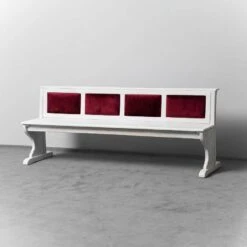 PANCHINA 4 POSTI IN LEGNO VELLUTO ANNI ’50 VINTAGE MODERNARIATO -Chairly Shop 5e6660d3 35ea 4b78 8345 5c5fa40ac364