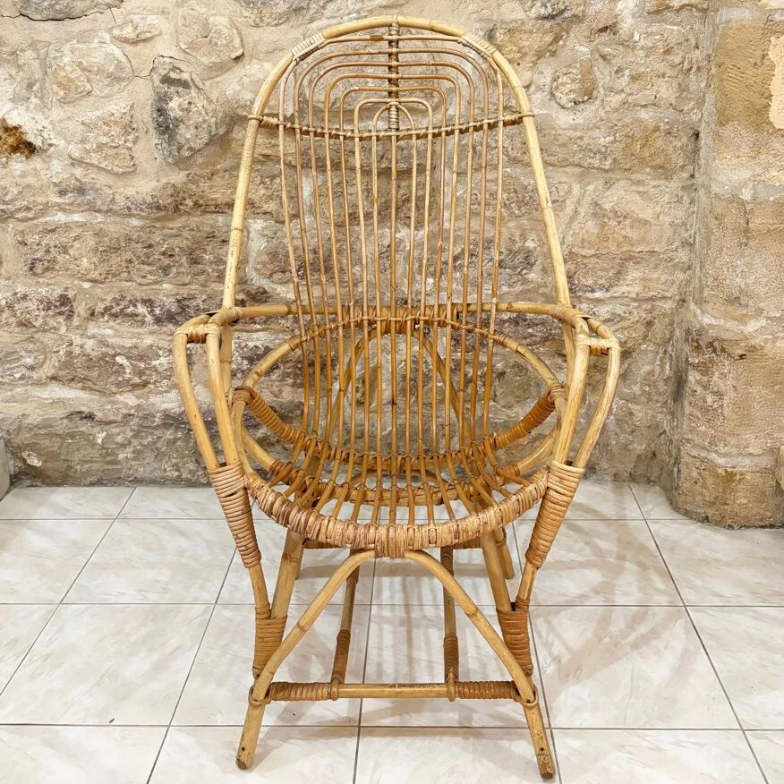 Rattan Armchair From The 60s 5 Rattan Armchair From The 60s - Image 3