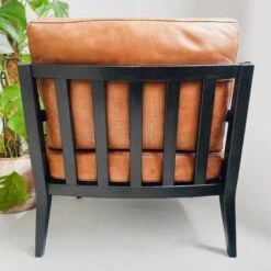 Vintage Danish Design Armchair Nubuck Leather Brown Wood -Chairly Shop 60d88684 6c9b 447c b03f fba764b028ac