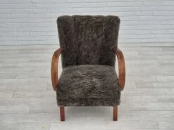 1950s, Danish Design, Reupholstered Armchair, Genuine Sheepskin "Wellington". 26 1950s, Danish Design, Reupholstered Armchair, Genuine Sheepskin "Wellington". -Chairly Shop 6215b163 dcce 4c1b b0ab 283e24a289cb