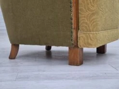 1960s, Danish Highback Armchair, Original Condition, Cotton/wool. -Chairly Shop 625a86cb 6a9c 48e9 acde 09b5ccb3c998