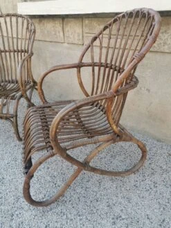 Pair Of Vintage Rattan Egg Armchairs From The 60s -Chairly Shop 66450704 0e07 43de b35f 68095e5ec6e7