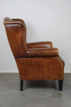 Large And Very Comfortable Wingback Armchair Made Of Sheep Leather -Chairly Shop 66ebd9ce e1b9 4e05 9d5e a895e807991b