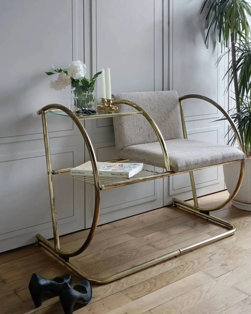 Bench And Telephone Shelf From The 60s 6 Bench And Telephone Shelf From The 60s - Image 4