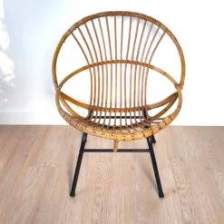 Vintage Rattan Chair, Rohe Noordwolde, 1960s -Chairly Shop 68065212 2c32 4593 9932 f05329b226a3