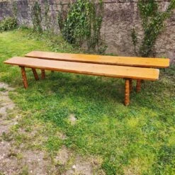 Pair Of Vintage Brutalist Farm Benches 50/60 Long Length -Chairly Shop 68768748 b9f4 4291 96e3 9a2c532b796a