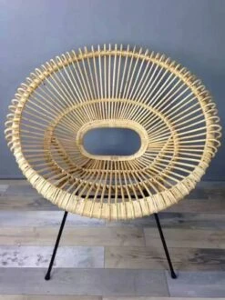 Rattan And Metal Armchair -Chairly Shop 68b33d96 5d13 4fd5 8075 b5981fef1471