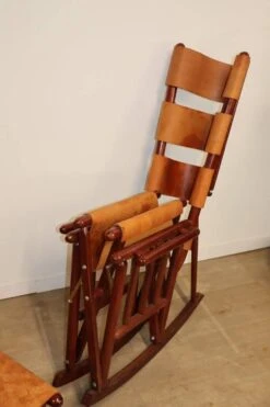 Vintage American Folding Leather And Wood Rocking Chair, 1970s 34 Vintage American Folding Leather And Wood Rocking Chair, 1970s -Chairly Shop 69af63f1 822e 4c9e b430 5b330bcc2a49