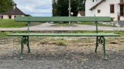 Park Or Garden Bench In Cast Iron And Painted Wood, Napoleon Iii Period