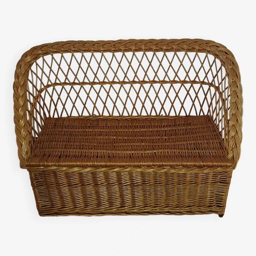 Vintage Wicker Chest Bench For Children 8 Vintage Wicker Chest Bench For Children - Image 6