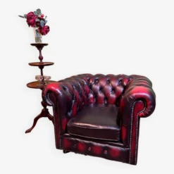 Chesterfield Red Leather Tub Chair English -Chairly Shop 6c81f288 bda8 4a55 8b6f 231d77f0c6a1