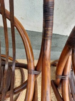 Pair Of Round Armchairs, Shell, Rattan, Wicker, Bamboo Wood -Chairly Shop 6d46231d ed62 4cdc 8566 a826f303a0ec