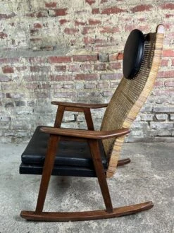 PJ Muntendam Rocking Chair In Teak And Rattan Vintage 1950 -Chairly Shop 6db6f087 057b 4256 b95d 059ff077fd61