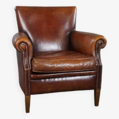Sheepskin Armchair With A Wonderful Patina And A Correct Worn Look -Chairly Shop 6debc9f0 f3e7 4097 9e16 29a8f0298e9c