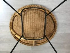 Set Of 2 Rattan Sun Armchairs From The 1950s