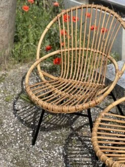 Pair Of Rattan Patio Armchairs