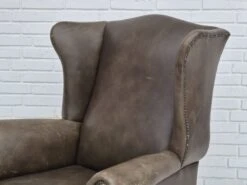 1970s, Vintage Wingback Armchair, Original Condition, Leather, Beech Wood. -Chairly Shop 70f47f3a 46e5 4e45 965f 3e15f456da1b
