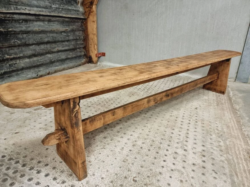 Old Oak Bench Table Bench Side Table 230 Cm 11 Old Oak Bench Table Bench Side Table 230 Cm - Image 9